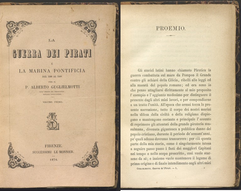 image of Alberto Guglielmotti, La guerra dei pirati e la Marina Pontificia dal 1500 al 1560 (1876)