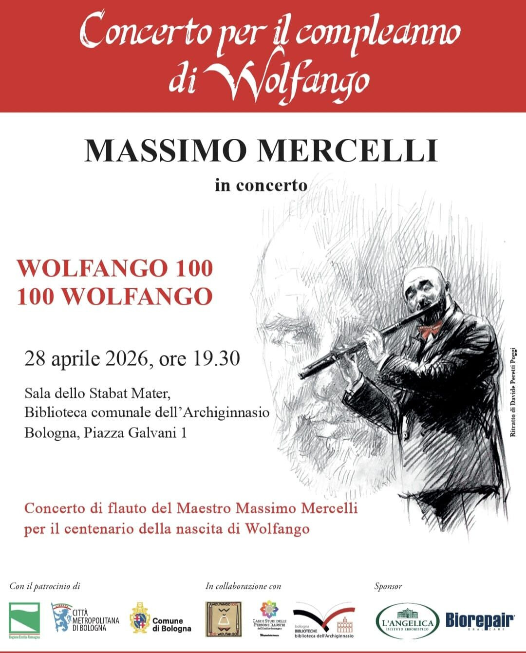 copertina di Concerto di flauto del Maestro Massimo Mercelli 