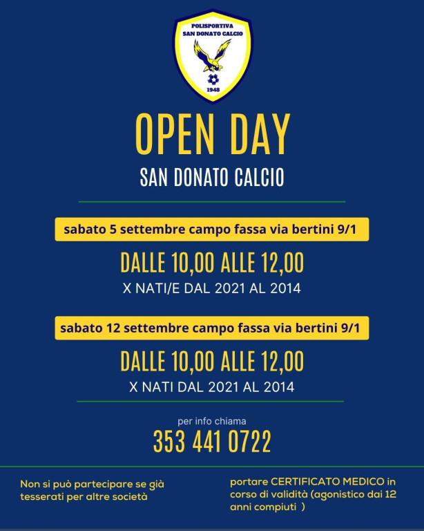immagine di Open Day Calcio San Donato ASD APS