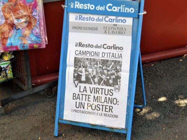 I giornali bolognesi annunciano la vittoria della Virtus