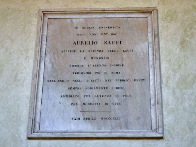 Aurelio Saffi studente a Ferrara 
