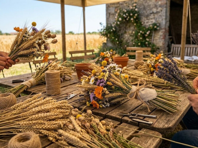 copertina di Dalla terra all’arte: creiamo piccoli bouquet rustici con spighe di grano