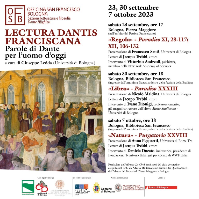 copertina di 'Lectura Dantis Franciscana'. Parole di Dante per l'uomo d'oggi
