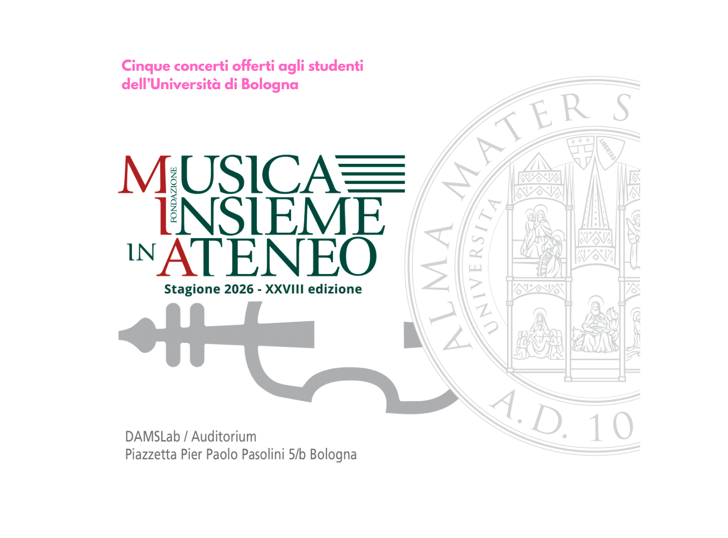 copertina di MIA – Musica Insieme in Ateneo + Musica Insieme al Sant’Orsola