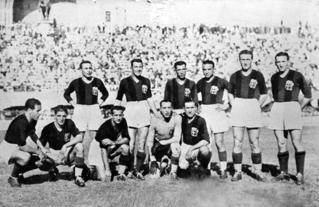 La squadra del Bologna nell'anno 1936-37 - Mostra Baraccano 2015