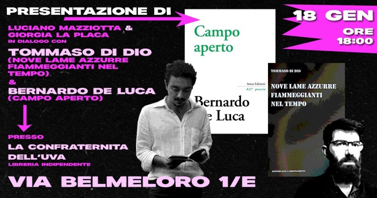 copertina di Nove Lame azzurre fiammeggianti nel tempo/Campo aperto