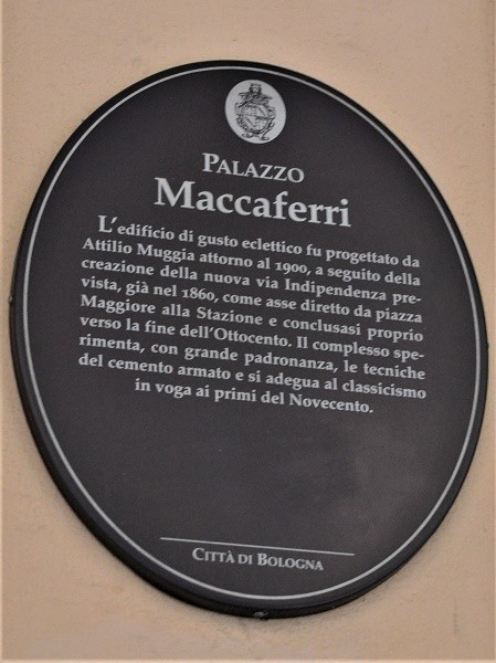 Palazzo Maccaferri - cartiglio