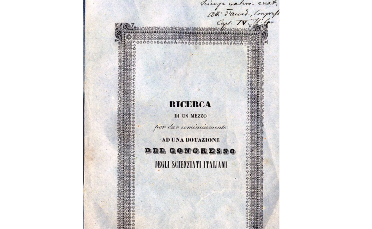 copertina di Proposta di un mezzo di tentare la dotazione del Congresso degli scienziati italiani