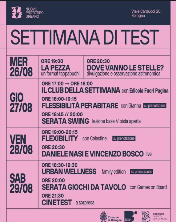 TEST SETTIMANA 26 29 agosto