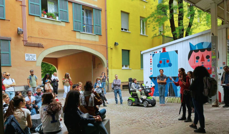 copertina di Itinerario a piedi MIGRANTOUR vol.1 BOLOGNINA