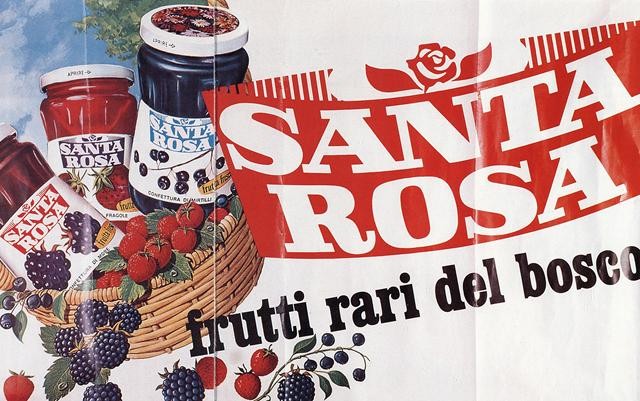 Confettura Santarosa - manifesto pubblicitario - 1972 - Pubbl. per gentile concessione Zappoli Thyrion