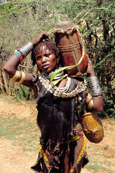 Donna hamer al mercato di Dimaka - Etiopia - 2001