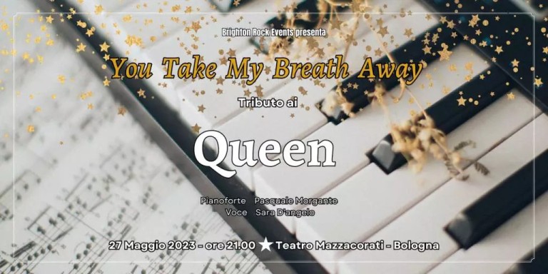 copertina di You Take My Breath Away - Tributo ai Queen pianoforte e voce