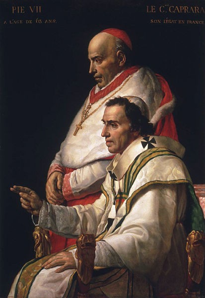 Ritratto di papa Pio VII e del card. Caprara