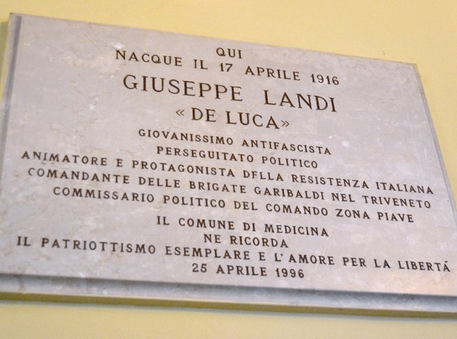 Giuseppe Landi di Medicina (BO) - Commissario politico delle brigate della Zona Piave