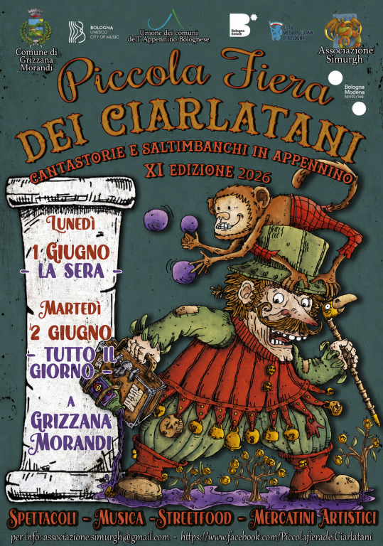 copertina di Piccola fiera dei ciarlatani - Cantastorie e saltimbanchi in Appennino