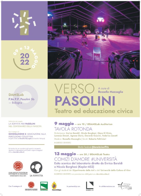 copertina di Verso Pasolini: teatro ed educazione civica