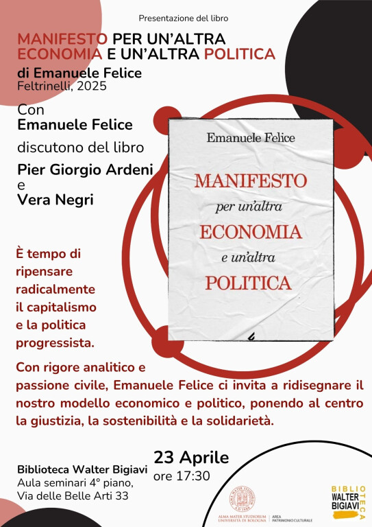 copertina di Manifesto per un’altra economia e un’altra politica