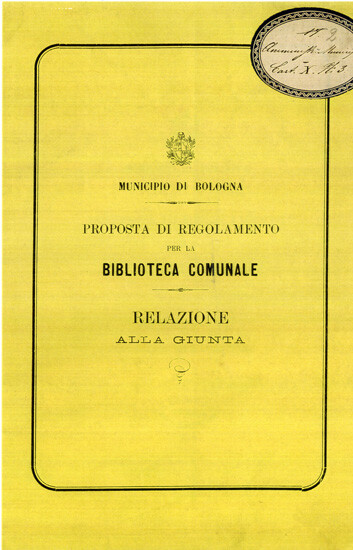 Proposta di regolamento per la Biblioteca comunale