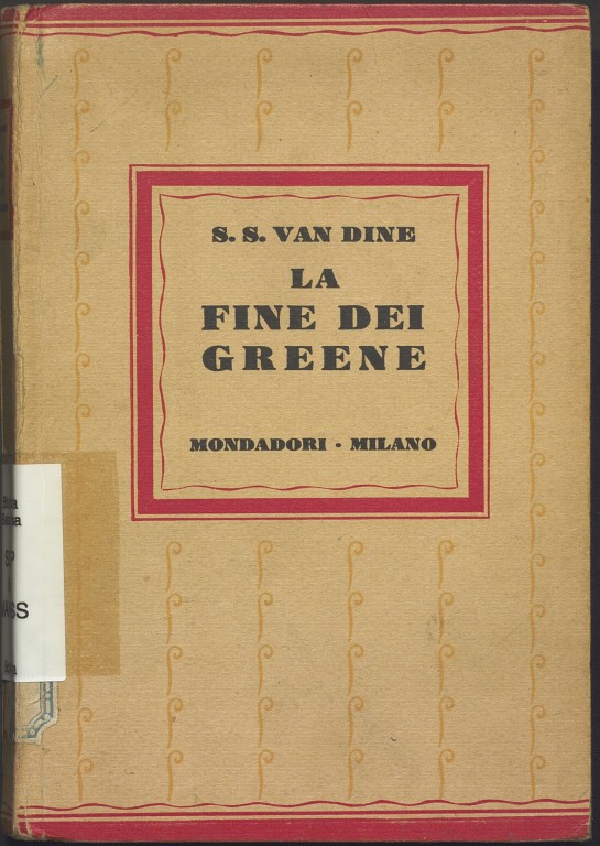 S.S. Van Dine, La fine dei Greene (1930)