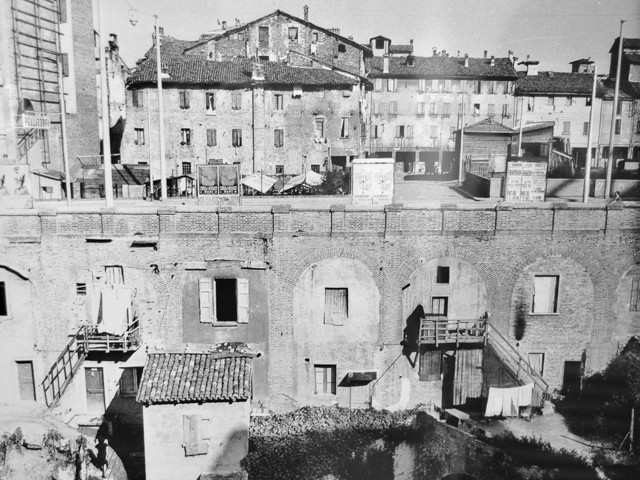 Il viadotto del cavaticcio nel dopoguerra - Fonte: Cineteca comunale di Bologna - Archivio Camera - part.