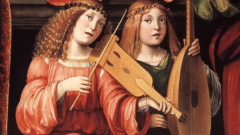 Madonna e santi (particolare) - F. Francia - S Giacomo Maggiore, Bologna