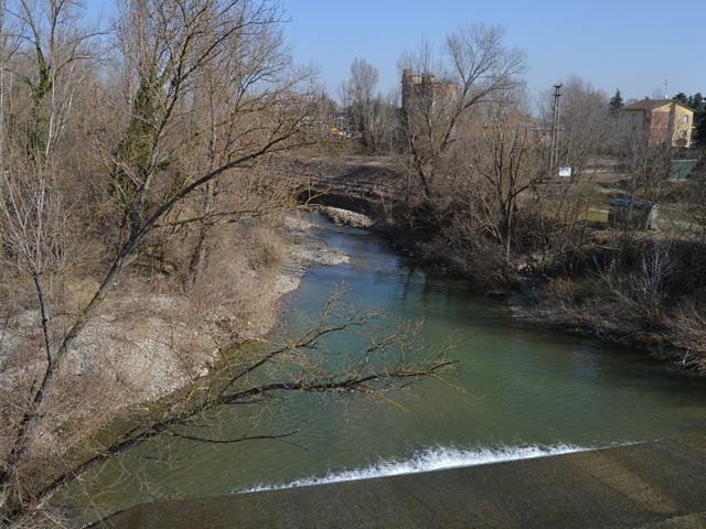 Il fiume Idice dal ponte della via Emilia a Idice (BO)