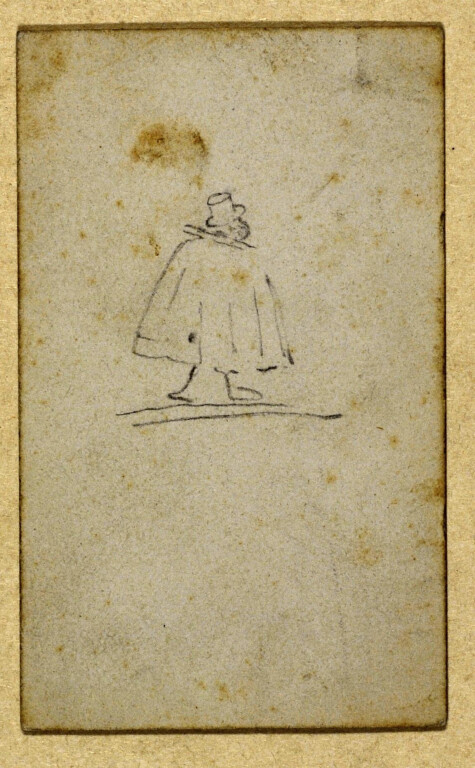 image of Giosue Carducci a figura intera visto da dietro