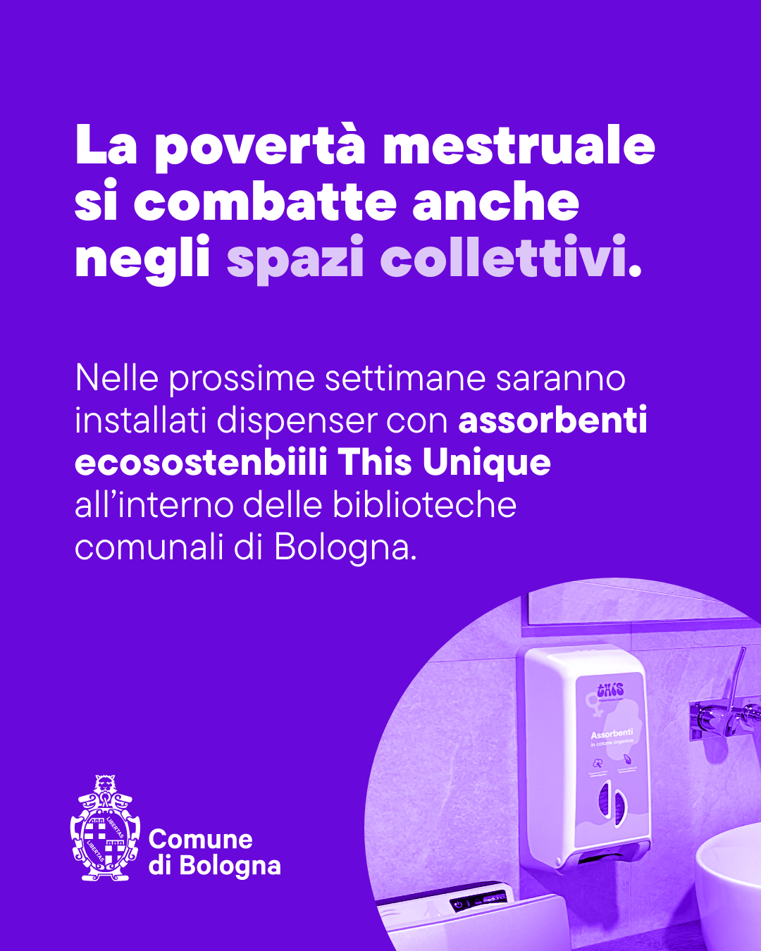 copertina di Distribuzione di assorbenti compostabili nelle biblioteche comunali