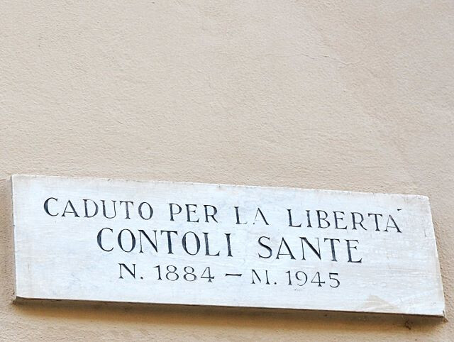 Lapide per Sante Contoli