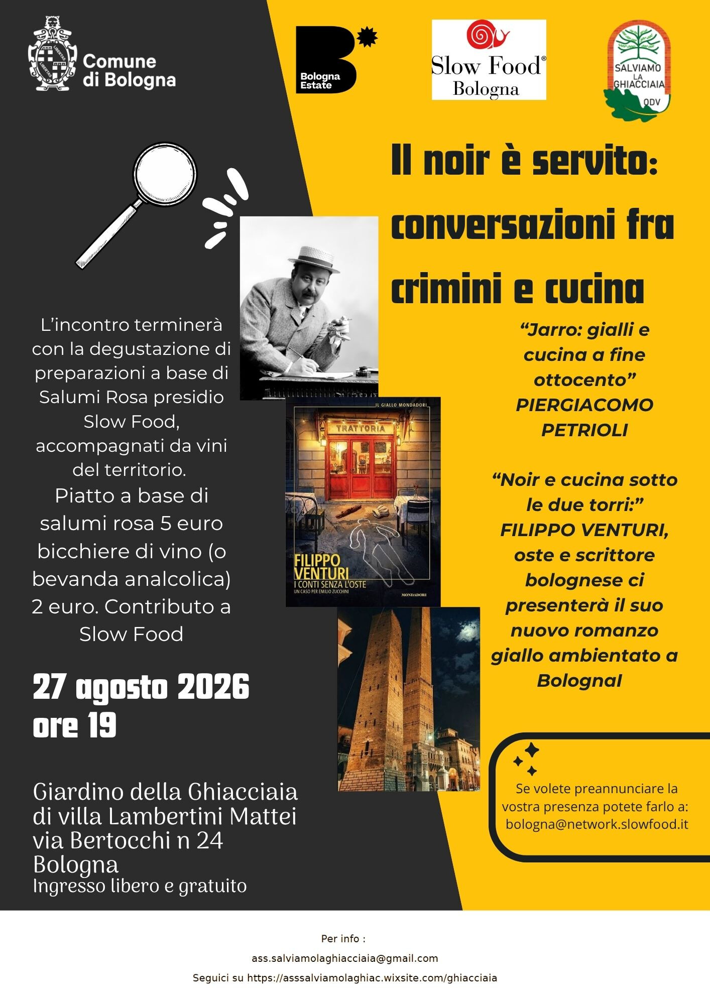 Il noir è servito: conversazioni fra crimini e cucina