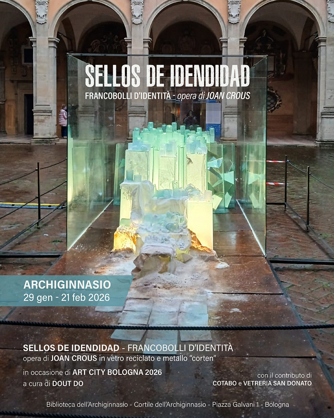 couverture de Installazione di Joan Crous in Archiginnasio