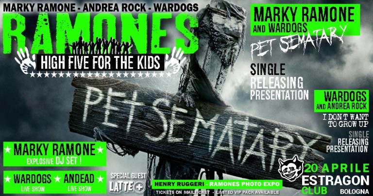copertina di Marky Ramone +  Andrea Rock +  Wardogs | High Five For The Kids