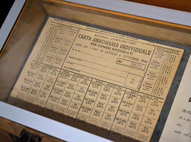 Carta annonaria individuale per generi razionati