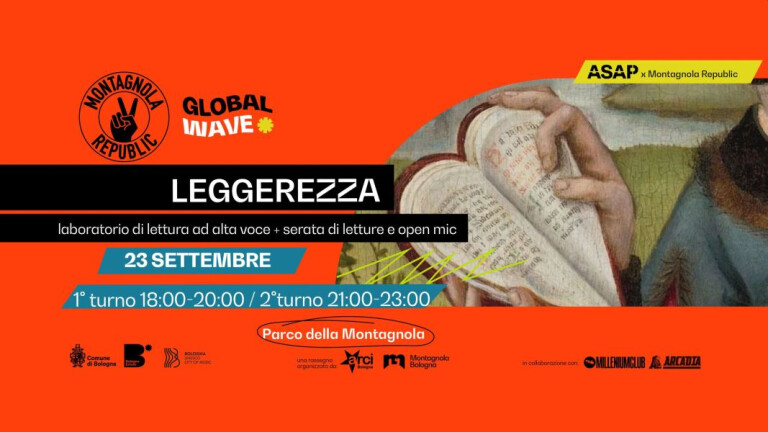 copertina di Leggerezza | Laboratorio di lettura ad alta voce + open mic