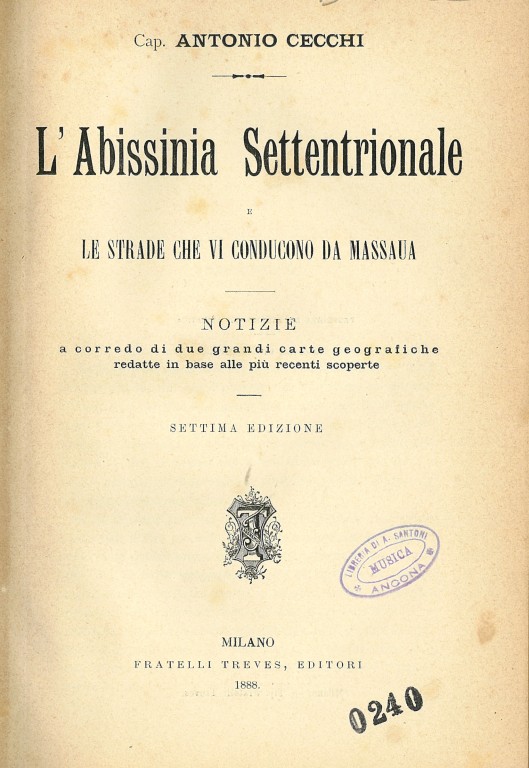 copertina di L'Abissinia settentrionale e le strade che vi conducono da Massaua