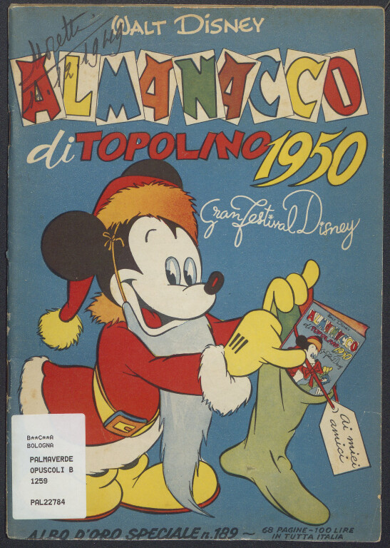 cover of Almanacco di Topolino 1950.  Gran festival Disney