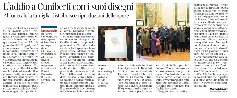 image de La commemorazione funebre di Pirro Cuniberti in Archiginnasio