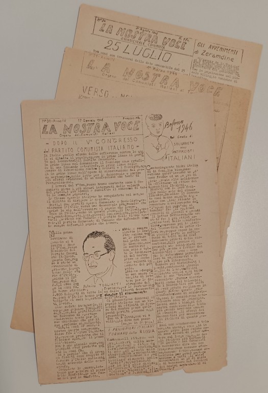 cover of La nostra voce: organo dei comunisti italiani di Tunisia | 1946