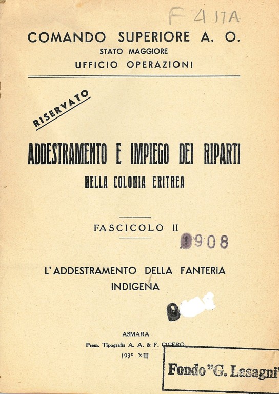 copertina di Addestramento e impiego dei riparti nella Colonia Eritrea. 2