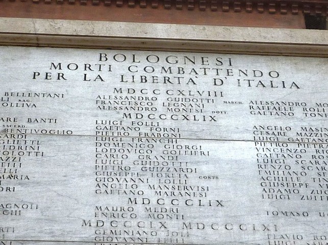 Bolognesi morti combattendo per l'Italia 