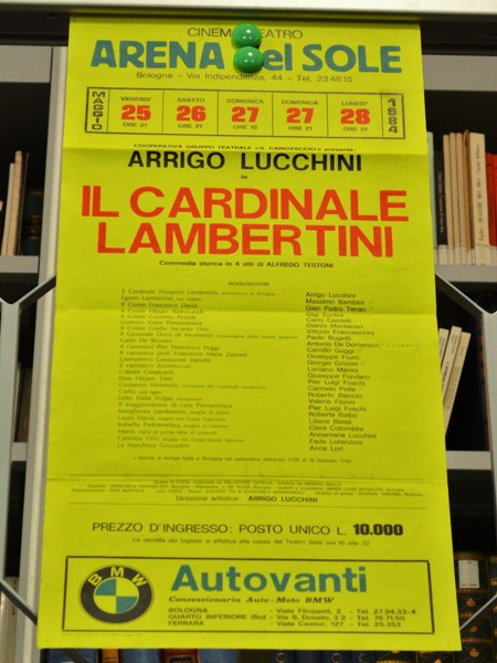 Recita del "Cardinale Lambertini" all'Arena del Sole 