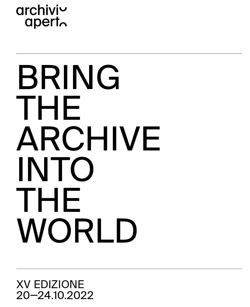 copertina di Bring the archive into the world | Archivio Aperto 2022 