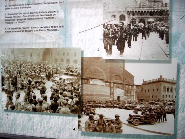 Museo memoriale della Libertà - pannello dedicato alla Liberazione di Bologna il 21 aprile 1945