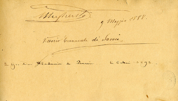 Il libro delle firme dei visitatori illustri 