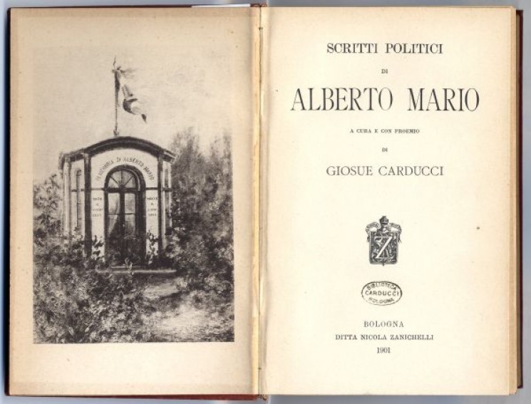 immagine di Nell'immagine il sepolcro di Alberto Mario a Lendinara
