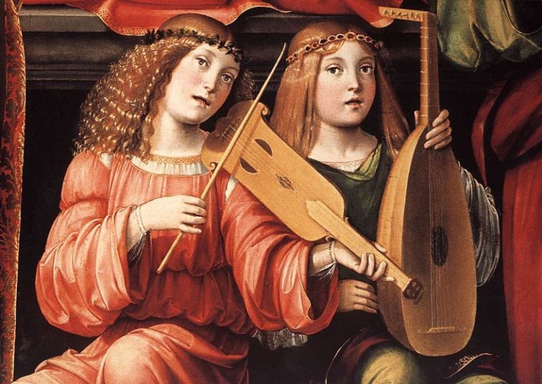 Madonna e Santi (dettaglio) - Francesco Francia - San Giacomo Maggiore, Bologna