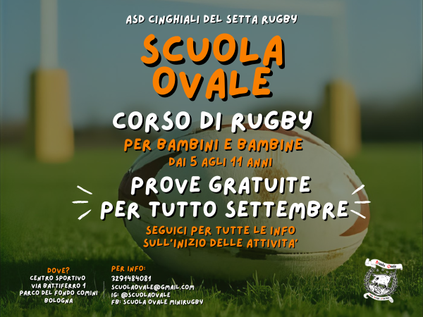 image of Allenamenti aperti e gratuiti con Scuola Ovale Minirugby