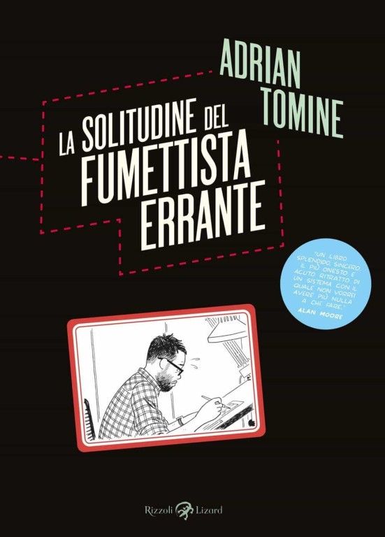 copertina di Adrian Tomine, La solitudine del fumettista errante, Milano, Rizzoli, Lizard, 2020