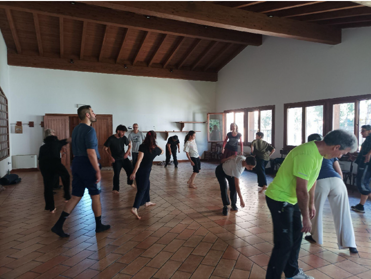 copertina di Laboratorio di comunità  corpo, pratiche performative e artistiche per la comunità  a cura di ekodanza